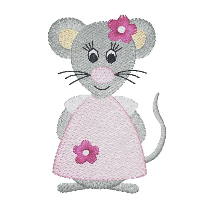 Maus mit Blume