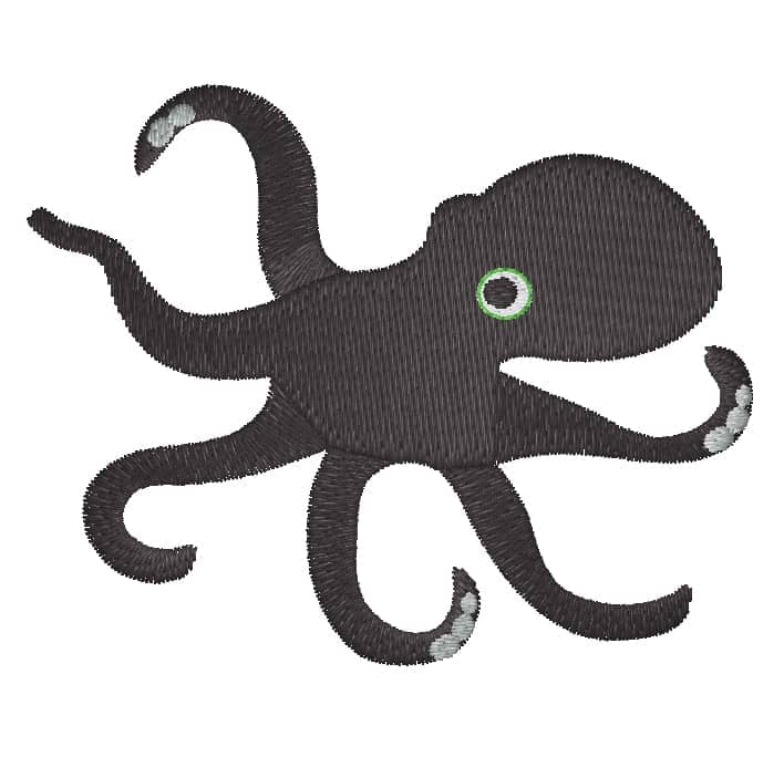 Oktopus schwarz