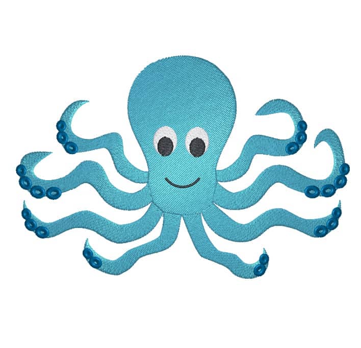 Oktopus blau