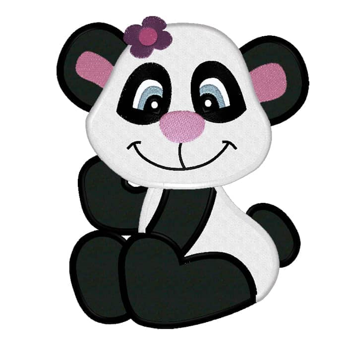 Pandagirl mit Blume