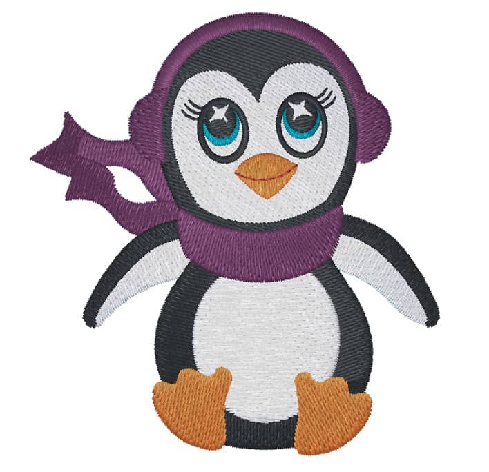 Pinguin mit Ohrenschützer