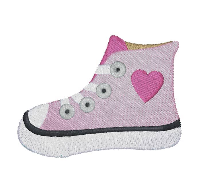 Turnschuh rosa mit Herz